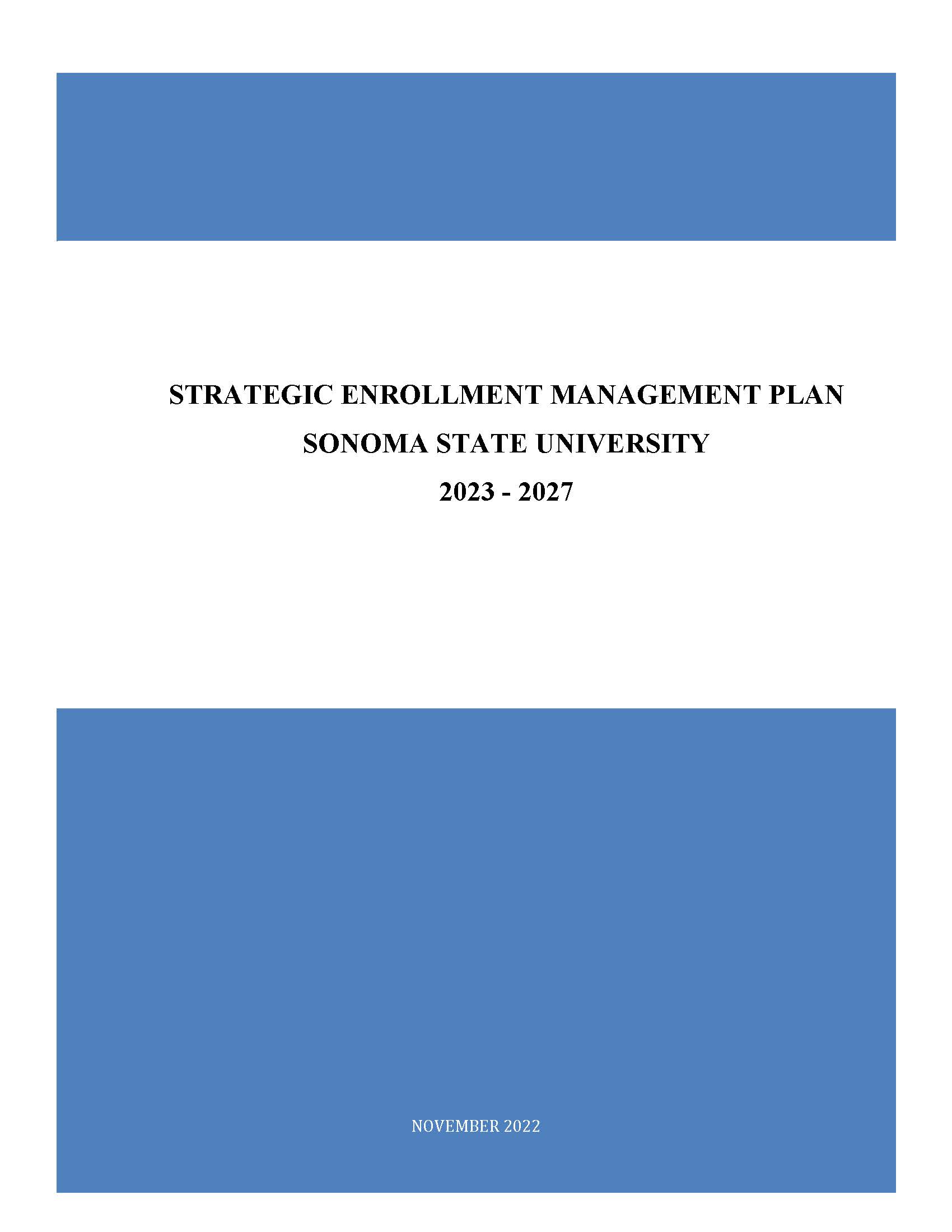 Strategic Enrollment Management Plan