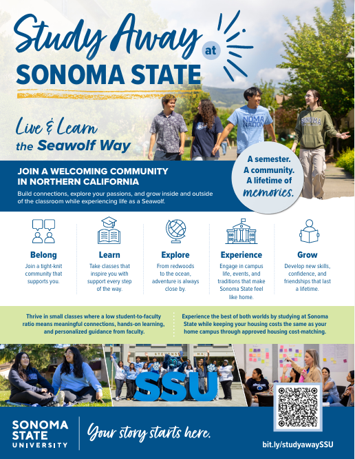 Study Away at Sonoma State flyer